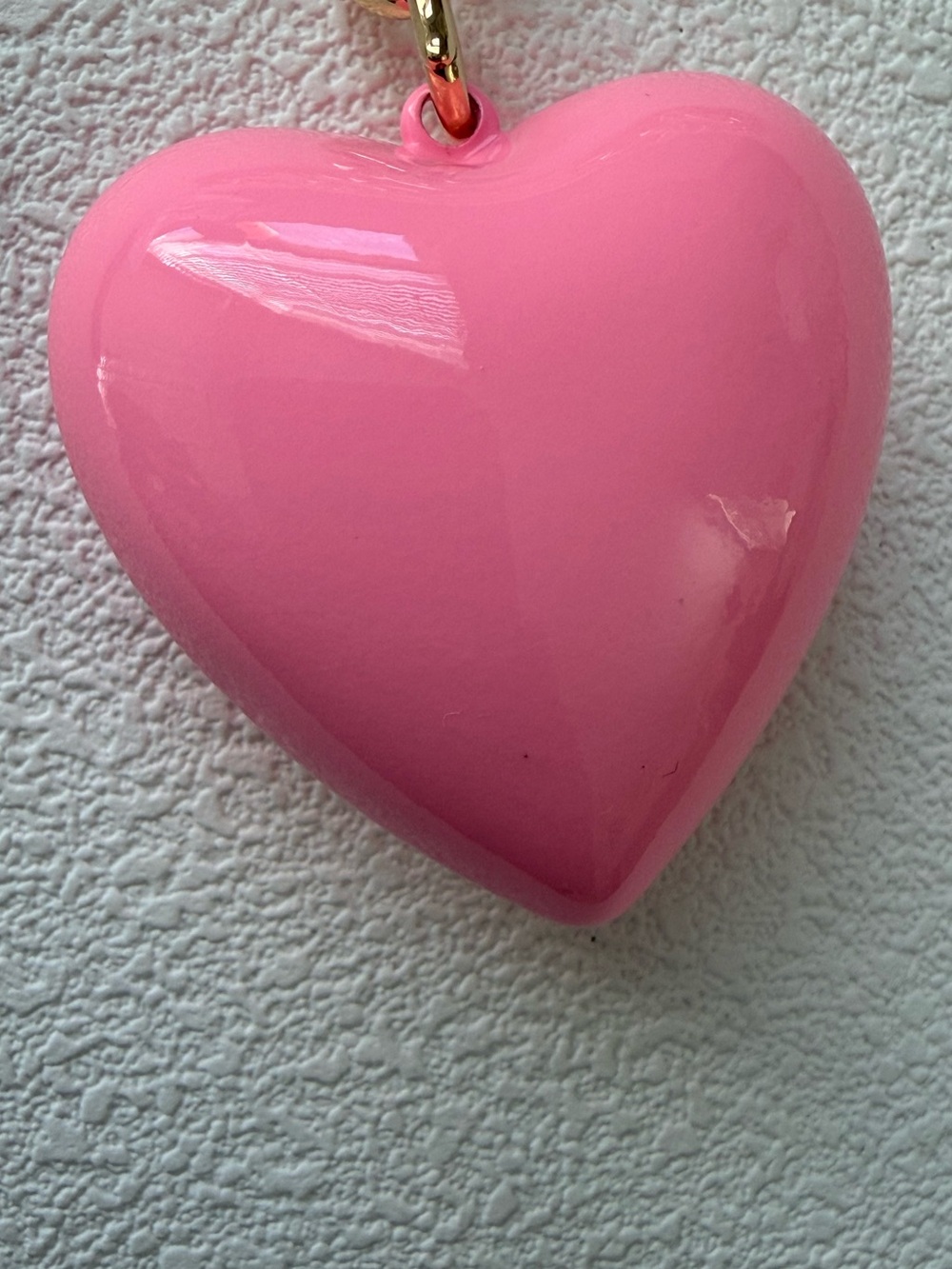 Roxanne Assoulin Pink Glossy Heart Wall Hanging